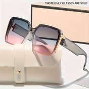 Resim Kadınlar için şık ve büyük ölçekli kare çerçeveli moda gözlükleri - Zarif PC Lens Parti Gözlükleri, Dekoratif Kılıfsız, Plastik Çerçeve, Moda Aksesuarı| Büyük Gözlükler| Polikarbonat Lensler, Sevimli Gözlükler 