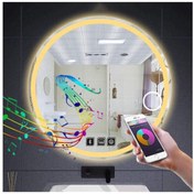 Resim GLOBAL LED MIRROR 85 Cm Bluetoothlu Makyaj Aynalı Buğu Yapmayan Ledli Yuvarlak Banyo Aynası 