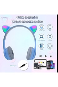 Resim Paleon KEDİ KULAKLIK BLUETOOTH KABLOSUZ RGB IŞIKLI ÇOCUK OYUN KULAKLIĞI 
