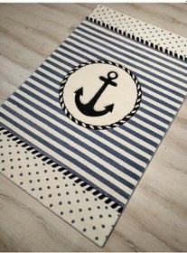 Resim Antialerjik Çocuk Halısı Kds04Std Deniz Çapası 120X180 Cm 