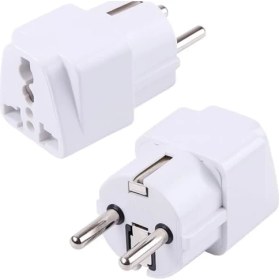 Resim Uluslararası Seyahat Adaptörü 2’li Set, Tip C Avrupa + Tip G Ingiltere Adaptör Fişi, 150+ Ülke Uyumu, Çoklu Uç Fiş Desteği, Hac/umre/abd/ab/ingiltere/avustralya Priz Dönüştürücü 