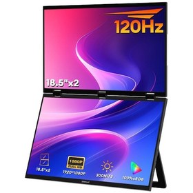 Resim Z18W 2x18.5" Çift Ekran 1920*1080 120Hz Full HD IPS Panel 100% sRGB 300Cd/m² Taşınabilir Monitör 
