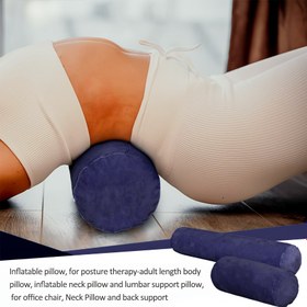 Resim 1 Adet Şişme Yastık - Antrenman Sonrası Kullanım İçin Ayarlanabilir Sertlikte Boyun & Bel Destek Yastığı, Taşınabilir Şişme Rahatlama Yastığı, Ofis Koltuğu için Mor, Kas Gevşetici Yardımcı, Çok Amaçlı Minder, Yumuşak Dolgu, Evde Rahatlık 