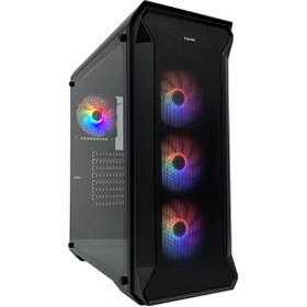 Resim Dark Guardian 4x12cm FRGB Led Fanlı Cam Yan Panelli USB 3.0 Bilgisayar Kasası (DKCHGUARDIAN) 