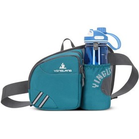 Resim Neevoyu Mavi Nylon Spor Bel Çantası, Su Bidonu Bölmeli, Yüksek Kapasiteli, Koşu, Dağcılık, Bisiklet İçin, Ağırlıksız, Nefes Alıcı Arka Tasarım Koyu Mavi 