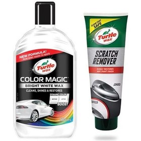 Resim Turtle Wax Renkli Cila Beyaz Ve Turtle Wax Çizik Giderici Pasta 