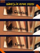 Resim Modifiye Fabrikası Güneşlik Ayna Sticker Seti - Çok Güzelsin, Çok Yakışıklısın, İyi ki Varsın 