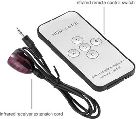 Resim Hdmi Çoklayıcı Çoğaltıcı Switch 5 Port Kumandalı Ir Alıcılı 