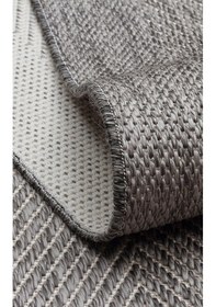 Resim Mono Mno 02 Grey Hav Toz Vermez Kaymaz Tabanlı Şık Kilim 