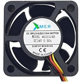 Resim Xmer 40X40X20Mm 24V 0.50A 3 Kablolu Fan 