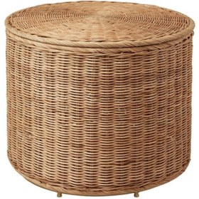 Resim IKEA Tolkning Rattan El Yapımı Saklama Gözlü Puf 