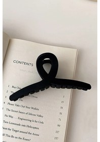 Resim Kadın 3'lü Siyah Fiyonk Mandal Toka Seti Siyah - Kahve 