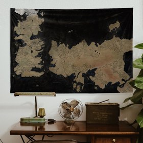 Resim Game Of Thrones Map Duvar Örtüsü - 160 cm x 220 cm 