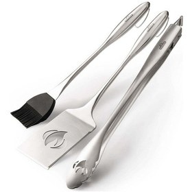 Resim Napoleon Pro Üçlü Set Spatula. Maşa. Sos Fırçası Paslanmaz Çelik 