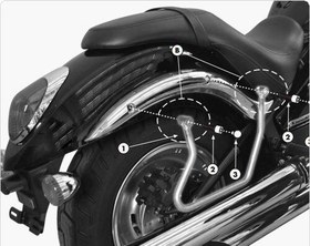 Resim GIVI T264 KAWASAKI VN 900 CUSTOM - CLASSIC (06-14) YAN KUMAŞ ÇANTA TAŞIYICI 