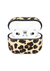 Resim Apple Uyumlu AirPods 3.nesil Deri Kılıf Juni Leo-ne Leopar 