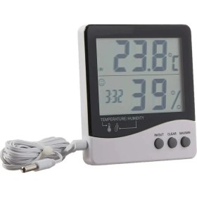 Resim Ata Elektronik Htc-2 Dijital Termometre Sıcaklık ve Nem Ölçer Higrometre Masa Alarm, Problu Dijital Termometre, Problu Sıcaklık ve Nem Ölçer 