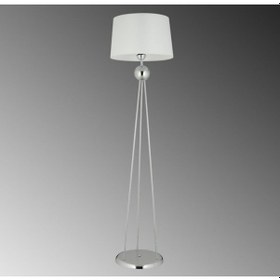 Resim Mylights Modern Krom Lambader Köşe Lambası Beyaz Başlık Krom Göv 