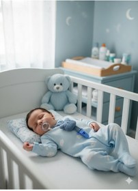 Resim Mumu Family El Yapımı Müslin Emzik Askısı Mavi 