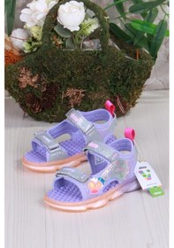 Resim Vicco 332.b25y.254 Lila Can Anatomik Işıklı Kız Çocuk Sandalet Lila 