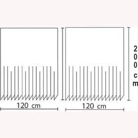 Resim Jackline Banyo Duş Perdesi 5322 Çift Kanat 2x120x200 