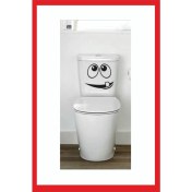 Resim Wc Tuvalet Klozet Dekorasyonu Için Dekoratif Komik Surat Sticker Çıkartma 