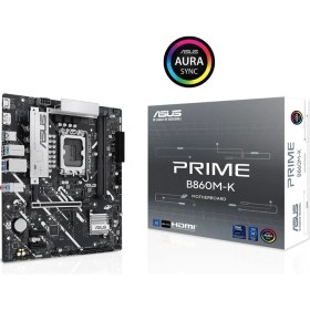 Resim Asus Prime B860M-K DDR5 8800Mhz (OC) M.2 1851p mATX Anakart 