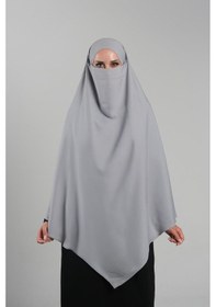 Resim Hürrem Bone Koyu Gri Pratik Hazır Geçmeli Tesettür Eşarp Krep Bağcıklı Çift Katlı Sufle Hijab 2314 23 Koyu Gri 
