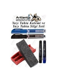 Resim Yazı Tahta Kalemi Ve Yazı Tahta Silgisi Plastik Mıknatıslı 1 Paket Beyaz Yazı Tahtası Kalemi Silgisi Ve Kartuşu Manyetik Çok Renkli 