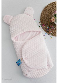 Resim Kabartmalı Velboa Kız Bebek Kundak Pembe 