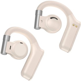 Resim Wiwu T18 Clera Sound Serisi Serbest Ayarlanabilir Kulak İçi Bluetooth 5.2 Kulaklık - Krem 