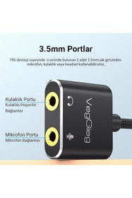 Resim CET PRIME Ses Kartı 3.5mm Kulaklık ve Mikrofon Girişli 