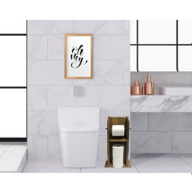 Resim Bk Home Doğal Masif Ahşap Tuvalet Kağıtlığı Ve Dekoratif Retro Ah (551052112) 
