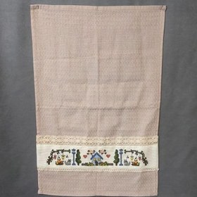 Resim Pınar 6788 5216 El Yapımı 2'li Kanaviçe İşlemeli Dantelli Mutfak Kurulama Bezi 