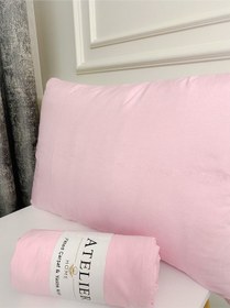 Resim Tek Kişilik Ranforce Lastikli Çarşaf Seti 100x200 + 1 Yastık Kılıfı 50x70 Pembe 