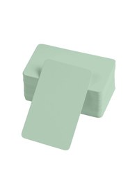 Resim Diğer Boş Kelime Kartları 5x8 Cm - 50 Adet Oval Kenarlı Tabu & Not Kartları - Yeşil Çok Renkli 