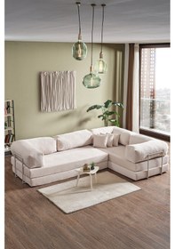 Resim Legom Lucas Aktivite Koltuğu Yatak Olabilen Çok Amaçlı Kanepe L Koltuk Krem Krem 