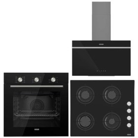 Resim Uğur UĞUR SİYAH ANKASTRE SET (UAD 6011 SA3DHD + UAF 609M SCPET + UAO 6040W0 SCY) 