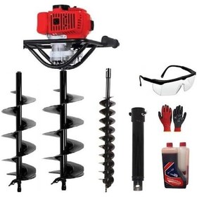 Resim Secho DX5500 Toprak Burgu Makinesi + Uç Aksesuar Seti 100 - 150 - 200 MM 