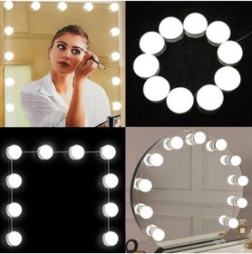 Resim Temiz Pazar Profesyonel Makyaj Işığı – 10 LED Ampul, USB 