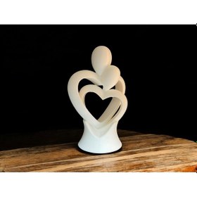 Resim Aşıklar Heykeli Sarılan Sevgililer Günü Heykeli 13cm Beyaz Renk 