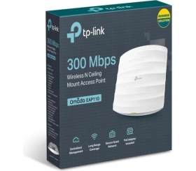 Resim Tp-Lınk Omada EAP110 1 Port 10/100 2.4ghz 300MBPS 2X4DBI Anten Iç Ortam Tavan Tipi Access Poınt(Adaptörlü) 
