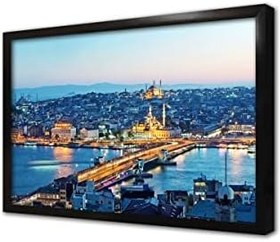 Resim Gün Batımı Galatadan Eminönü Çerçeveli Cam Tablo 20x30 cm CA16001 