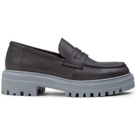 Resim Deery Hakiki Deri Gri Loafer Kadın Ayakkabı - 01903zgrıp01 Gri 