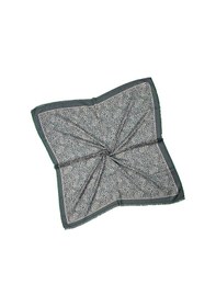 Resim Mim Eşarp Ebruli Kışlık Desenli Eşarp 95x95 Cm Koyu Gri 