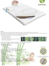 Resim Holmer Kids Natural Soft Bambu Bebek Yatağı Çocuk Yatağı Park Yatak Yatağı Oyun Parkı Yatağı (60cm x 120cm) 