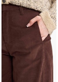 Resim Defacto Baggy Fit Fitilli Kadife Pantolon F4280ax25wnbn341 Kahve-bn341 