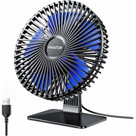 Resim 90 Ayarlı Ve Sessiz Usb Taşınabilir Masa Vantilatörü Mavi, 