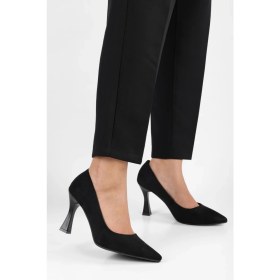 Resim Shoeberry Kadın Tean Siyah Süet Topuklu Stiletto 