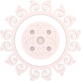 Resim Motifpiyer Tavan Spot Göbek Motifli Yuvarlak-01-44-Dış Çıtalı 